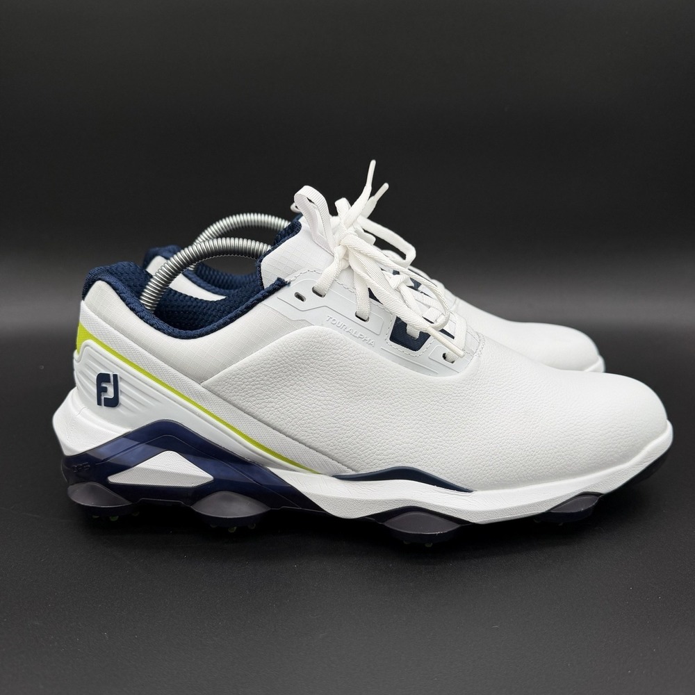 FootJoy Golf Tour Alpha Shoes White/Navy/Lime Size 10 M New 55536